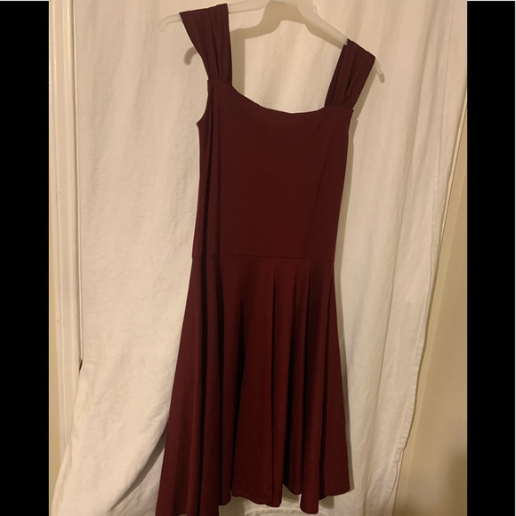 Vintage Dark Cherry Flare w/ Petticoat-NEVER WORN- - Picture 3 of 4